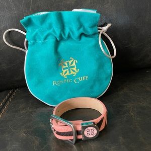 Pink Zebra Rustic Cuff